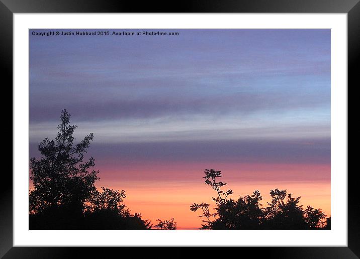 Pastel Sunset Framed Mounted Print by Justin Hubbard