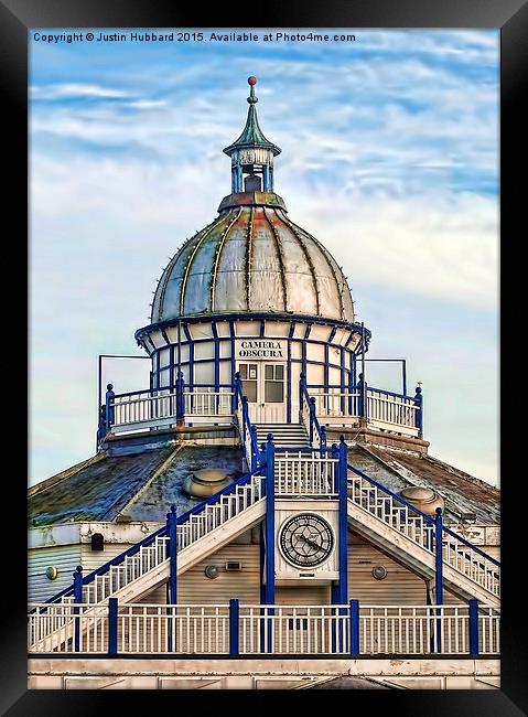  Eastbourne Pier, Camera Obscura. Framed Print by Justin Hubbard