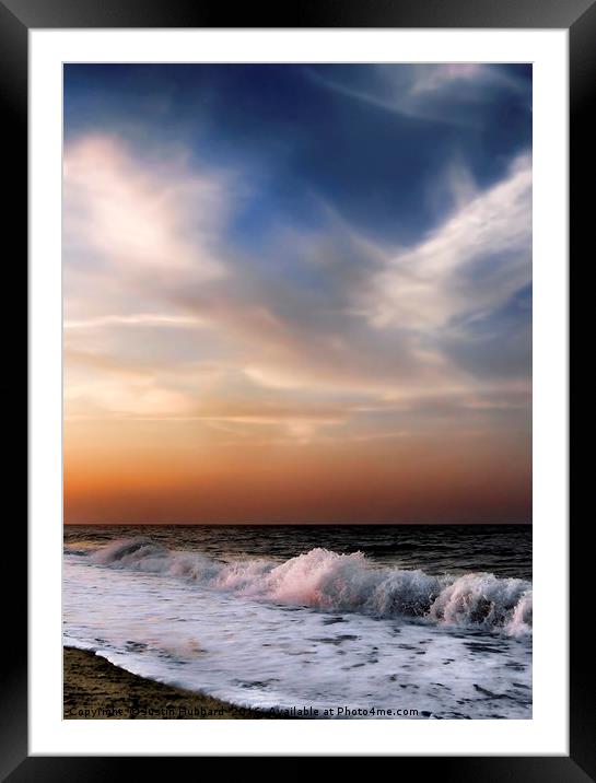 Sunset At Hemsby Framed Mounted Print by Justin Hubbard