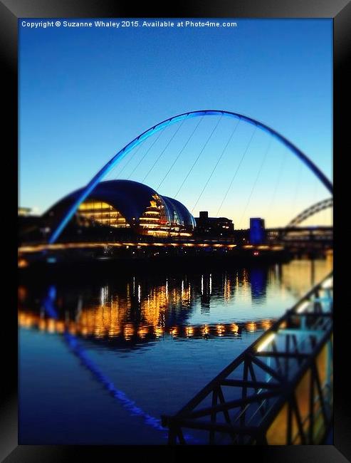  Sunset on The River Tyne Framed Print by Suzanne Whaley