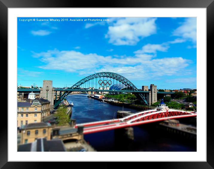 Tyne Bridge Olympics 2012 Framed Mounted Print by Suzanne Whaley
