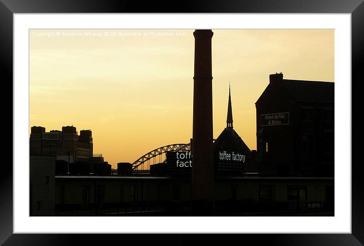  Sunset over the Tyne Bridge Framed Mounted Print by Suzanne Whaley