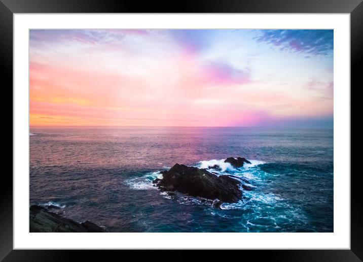  Sunset on the Bay of Biscay Framed Mounted Print by Svetlana Korneliuk