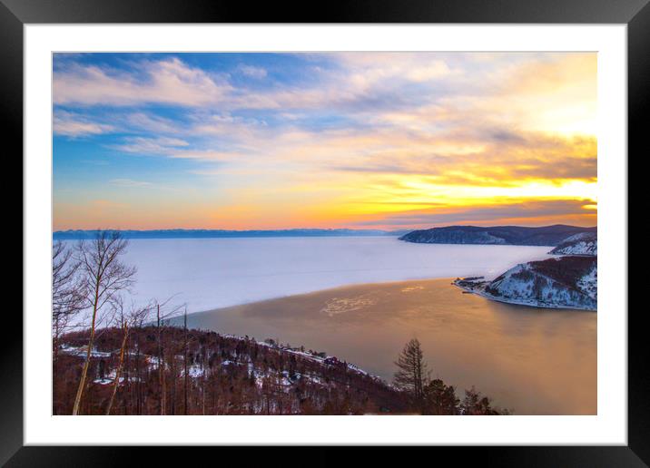 Lake Baikal and Angara River Framed Mounted Print by Svetlana Korneliuk