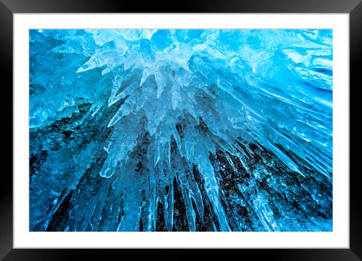 Ice Stalactites Framed Mounted Print by Svetlana Korneliuk