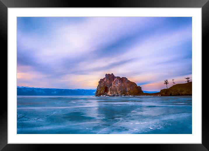 Shaman Rock, lake Baikal Framed Mounted Print by Svetlana Korneliuk