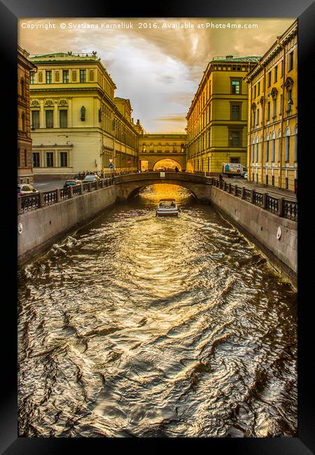 Swan Canal in St. Petersburg Framed Print by Svetlana Korneliuk