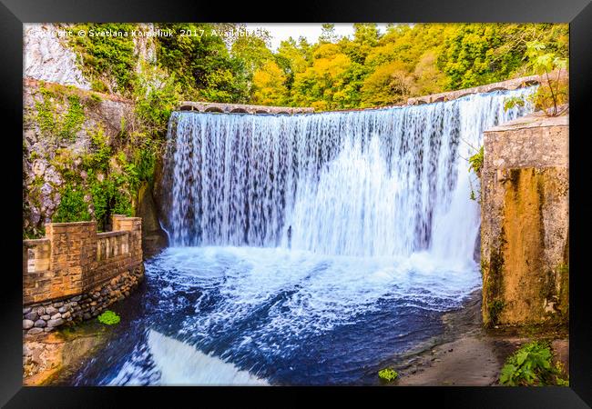 Monk's waterfall Framed Print by Svetlana Korneliuk