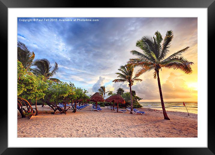 Beach Dawn Framed Mounted Print by Paul Fell