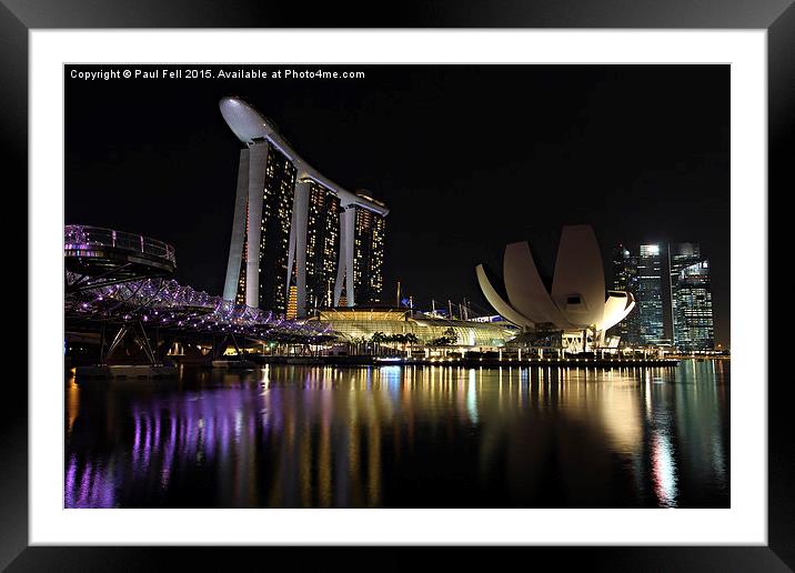 Singapore Marina Bay Sands Framed Mounted Print by Paul Fell
