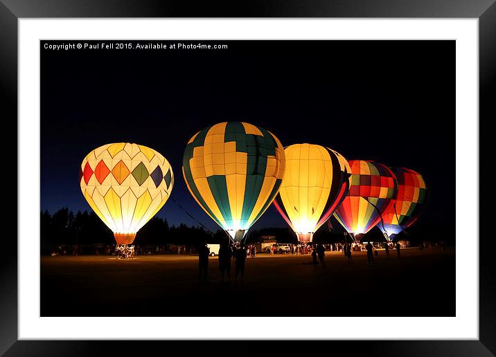 Glow at Night Framed Mounted Print by Paul Fell