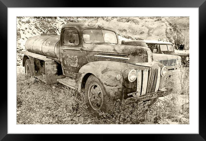 Old truck Framed Mounted Print by Paul Fell