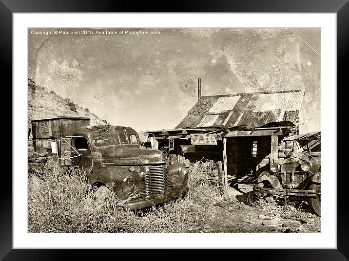 Old truck Framed Mounted Print by Paul Fell