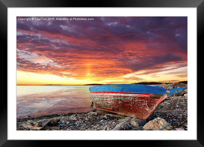 fishing boat Framed Mounted Print by Paul Fell