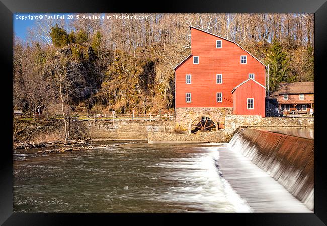 Red Mill Framed Print by Paul Fell