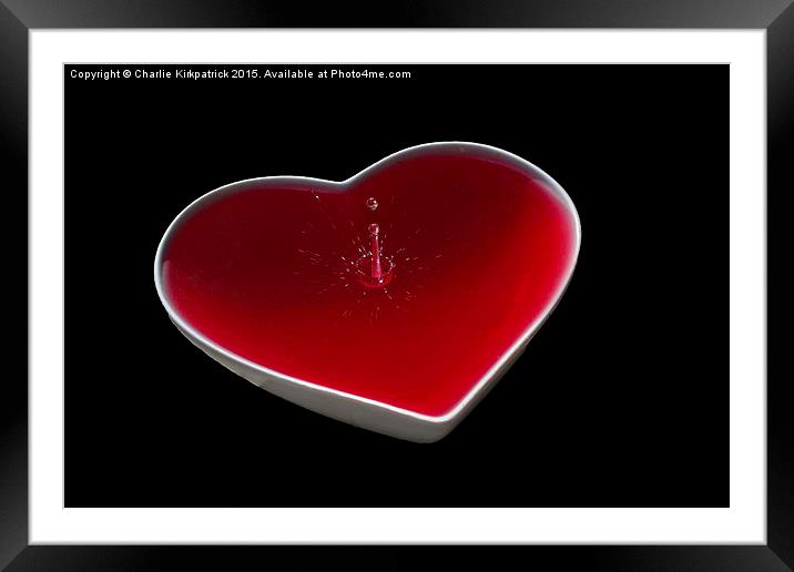  Shot to the heart Framed Mounted Print by Charlie Kirkpatrick