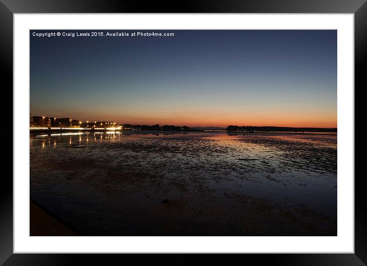  Shore Road Sandbanks  Dusk / Sunset Framed Mounted Print by Craig Lewis