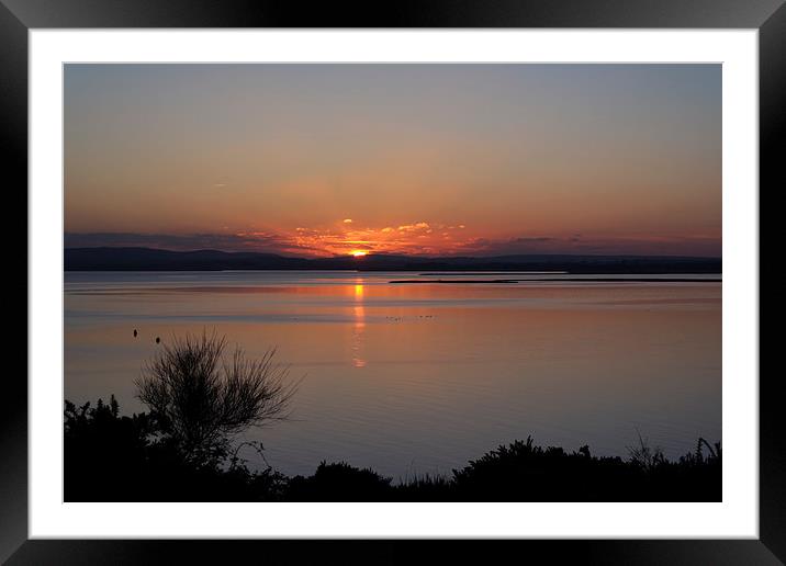  Winter Sunset Poole Harbour Framed Mounted Print by Craig Lewis