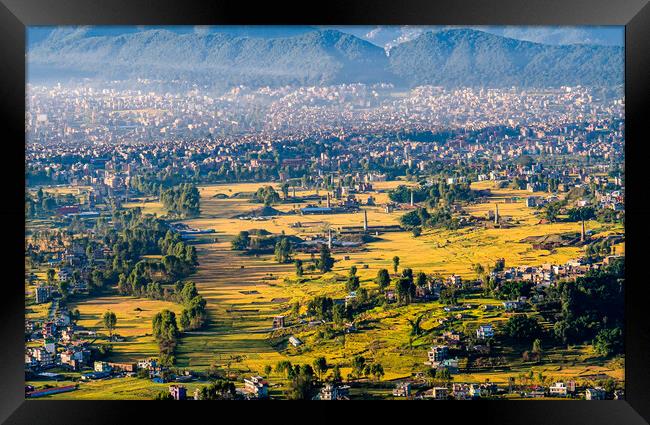 beautiful landscape view of paddy farmland Framed Print by Ambir Tolang