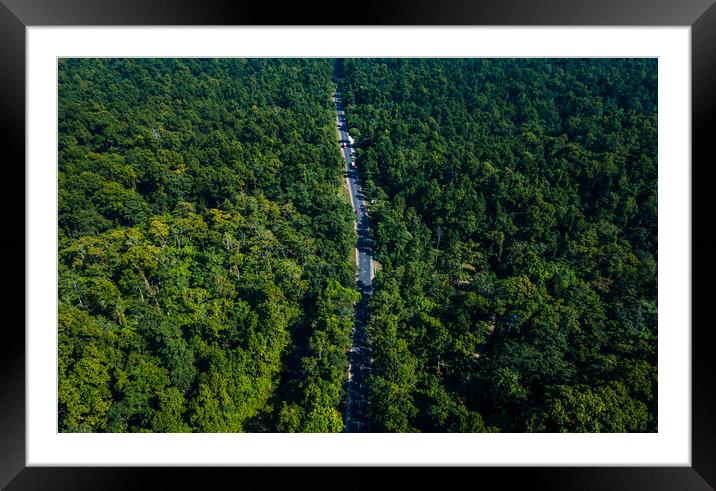 aerial view highway Framed Mounted Print by Ambir Tolang