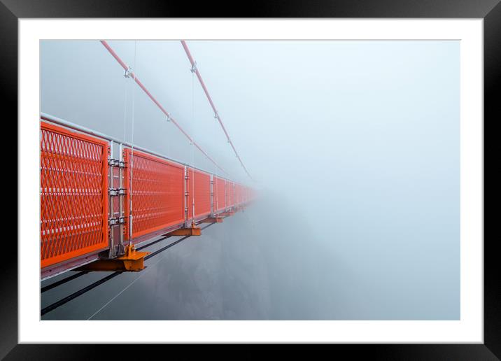 Disappear Adventure Bridge in foggy Framed Mounted Print by Ambir Tolang