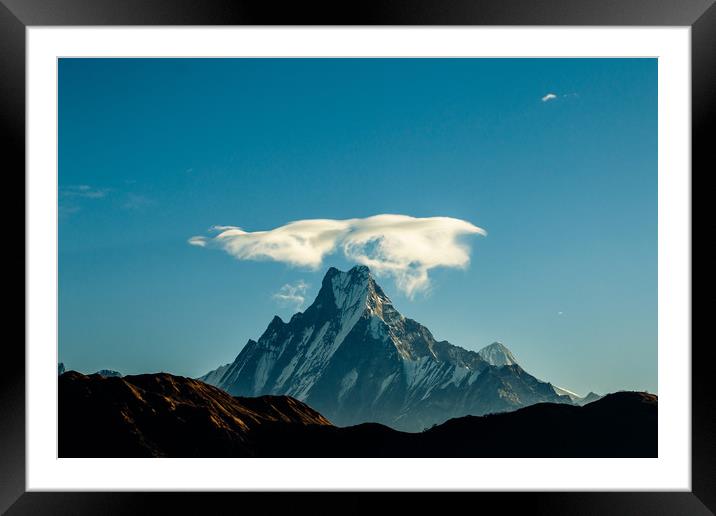 wearing  Cloud Crown Mount Fishtail Framed Mounted Print by Ambir Tolang