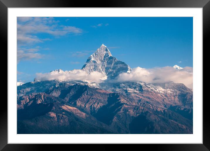 Mount Fishtail Framed Mounted Print by Ambir Tolang