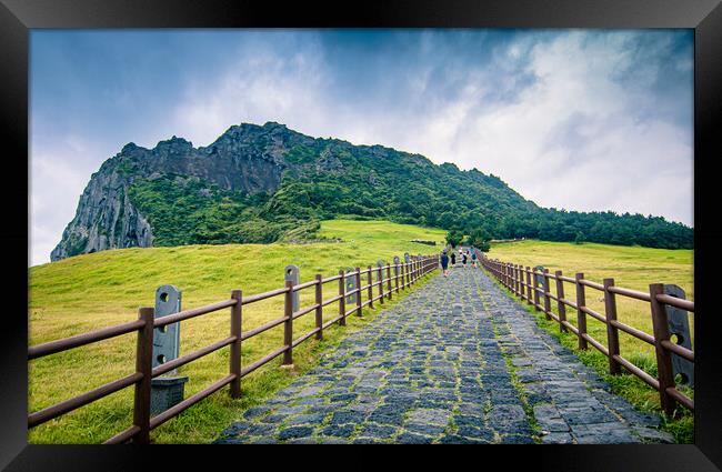 Landscape view of Jeju island Framed Print by Ambir Tolang