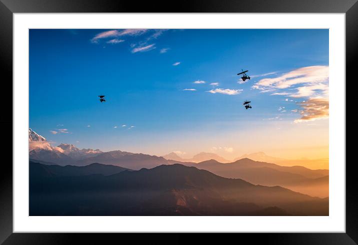 Flying Ultralight aircraft  Framed Mounted Print by Ambir Tolang