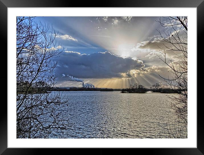  Attenborough Nature Reserve at Dusk Framed Mounted Print by William Robson