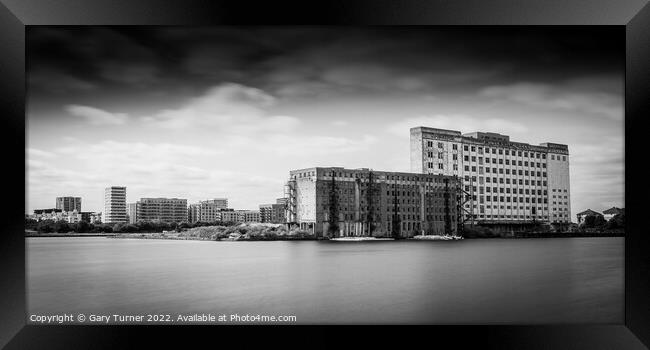 Mills on Royal Victoria Dock Framed Print by Gary Turner