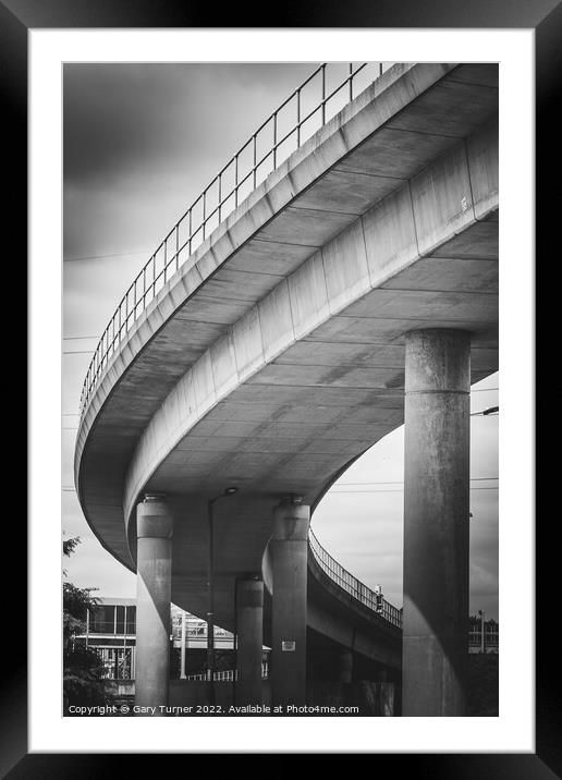 DLR Curve Framed Mounted Print by Gary Turner
