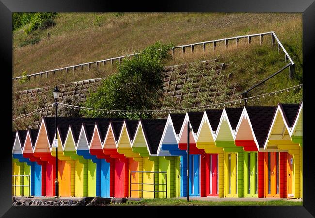 Scarborough Beach Huts II Framed Print by Gary Turner