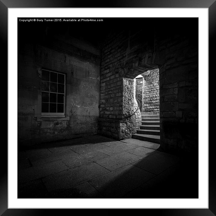 Stairwell Light Framed Mounted Print by Gary Turner
