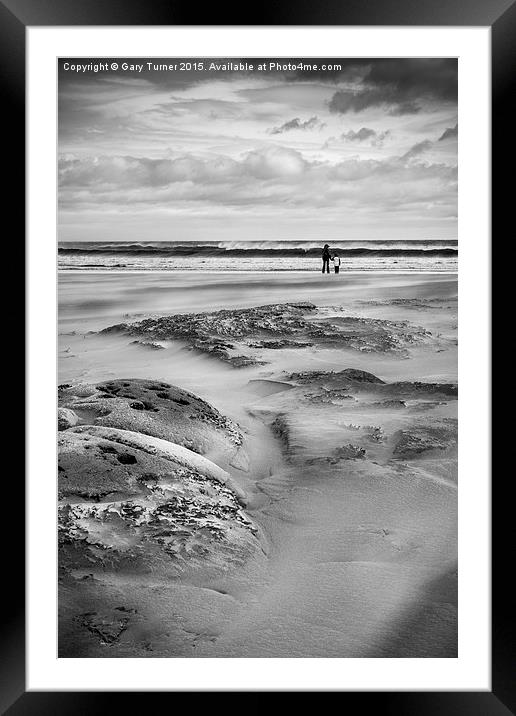  Stormy Day at the coast Framed Mounted Print by Gary Turner