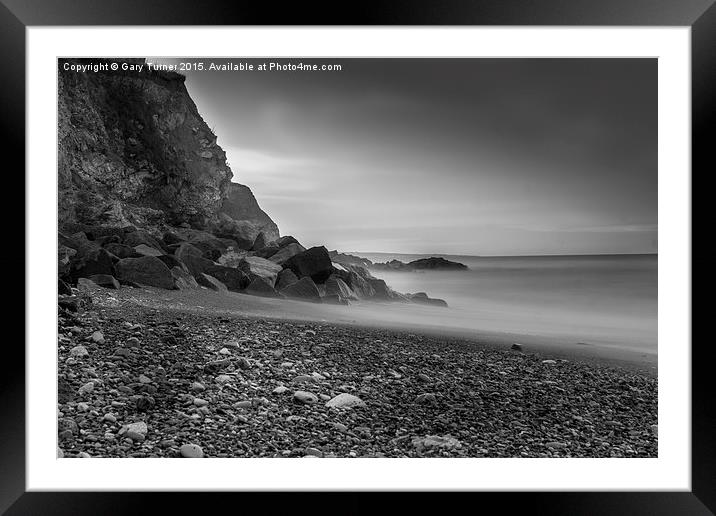 Rocky Shore Framed Mounted Print by Gary Turner