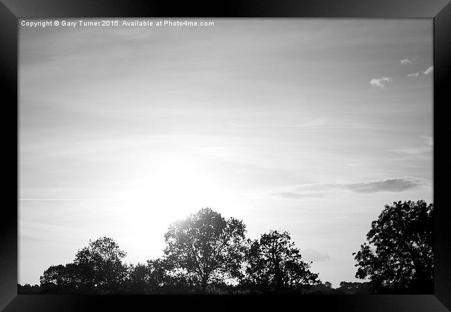 Late Summer Sky Framed Print by Gary Turner