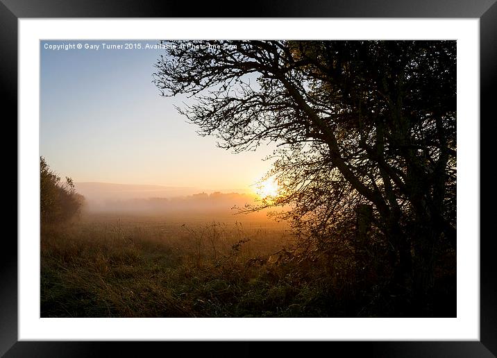  Morning Sunrise Framed Mounted Print by Gary Turner