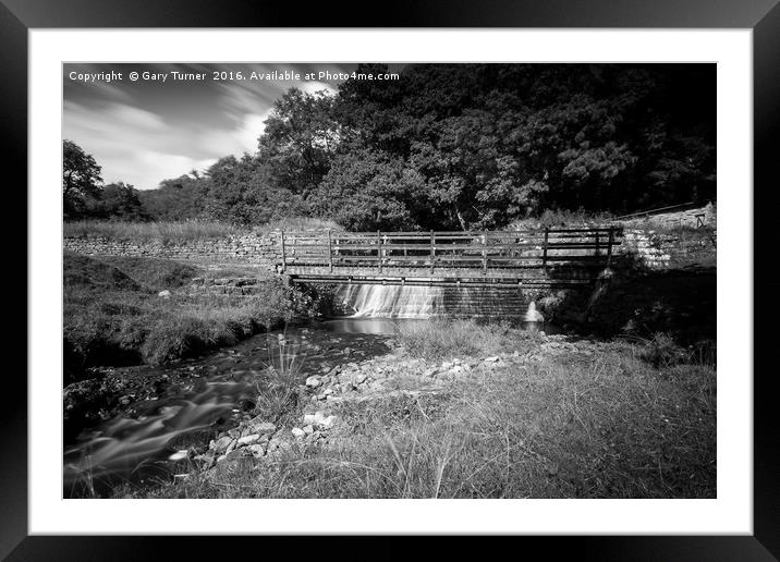 Bridge over Hebden Beck Framed Mounted Print by Gary Turner