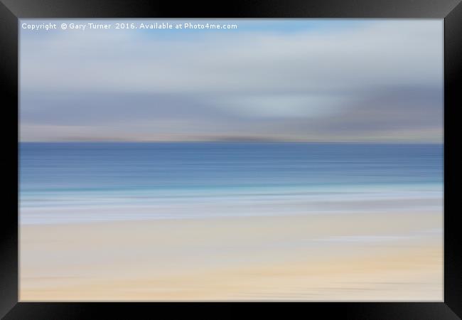 Colours of Luskentyre Beach Framed Print by Gary Turner