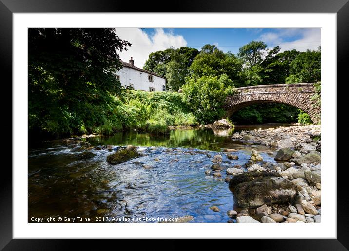 River Wharfe at Hubberholme Framed Mounted Print by Gary Turner
