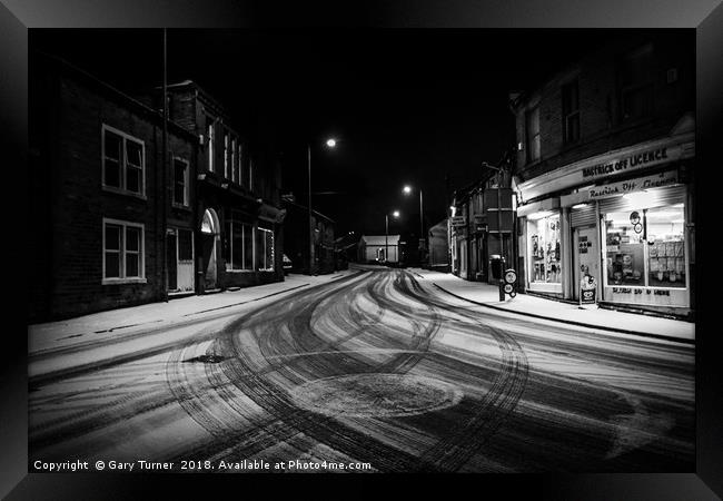 Rastrick in the Snow Framed Print by Gary Turner