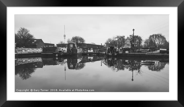 Brighouse Canal Basin Framed Mounted Print by Gary Turner