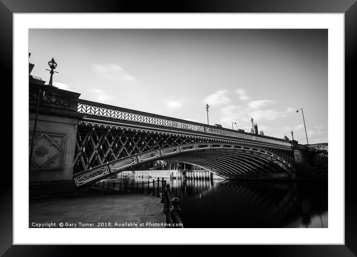 Leeds Bridge Framed Mounted Print by Gary Turner