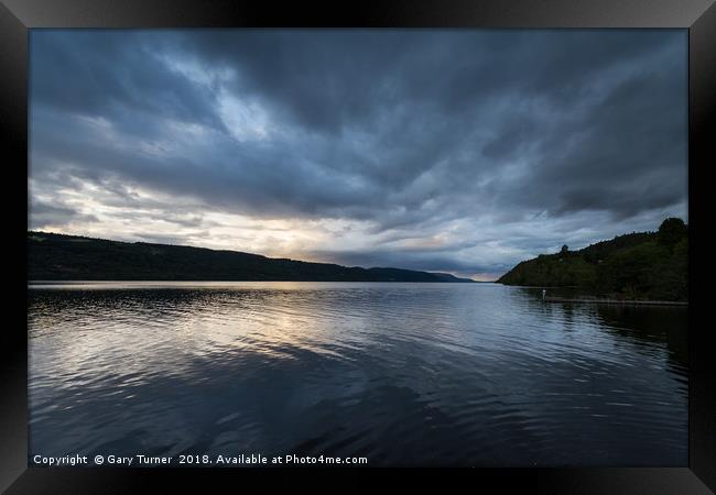 Last light over Loch Ness Framed Print by Gary Turner