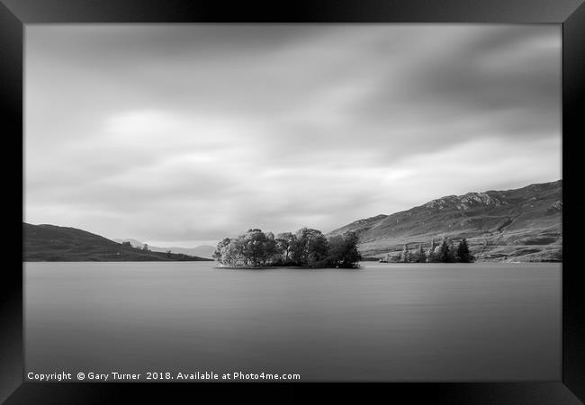 Island on Loch Tarff Framed Print by Gary Turner