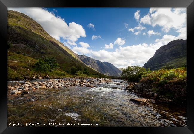 River Coe by Creag nan Gobhar  Framed Print by Gary Turner