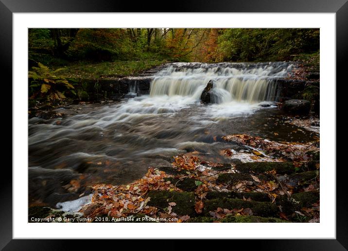 Hebden Water Falls II Framed Mounted Print by Gary Turner
