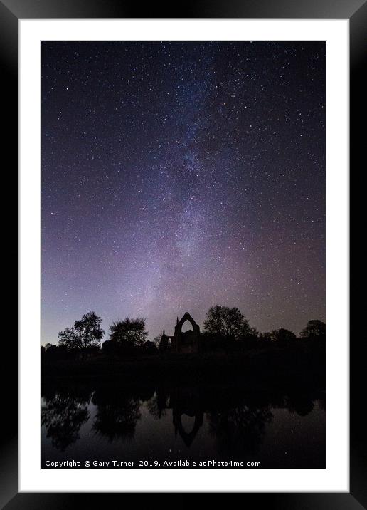 Bolton Abbey Milky Way Framed Mounted Print by Gary Turner