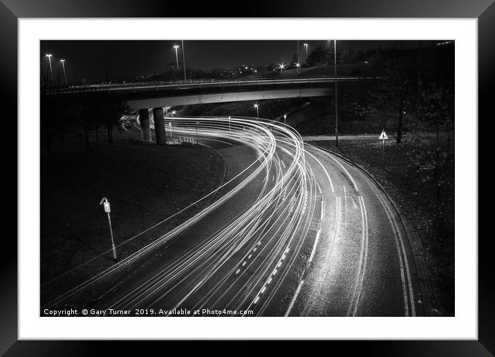 Leeds Curve Monochrome Framed Mounted Print by Gary Turner